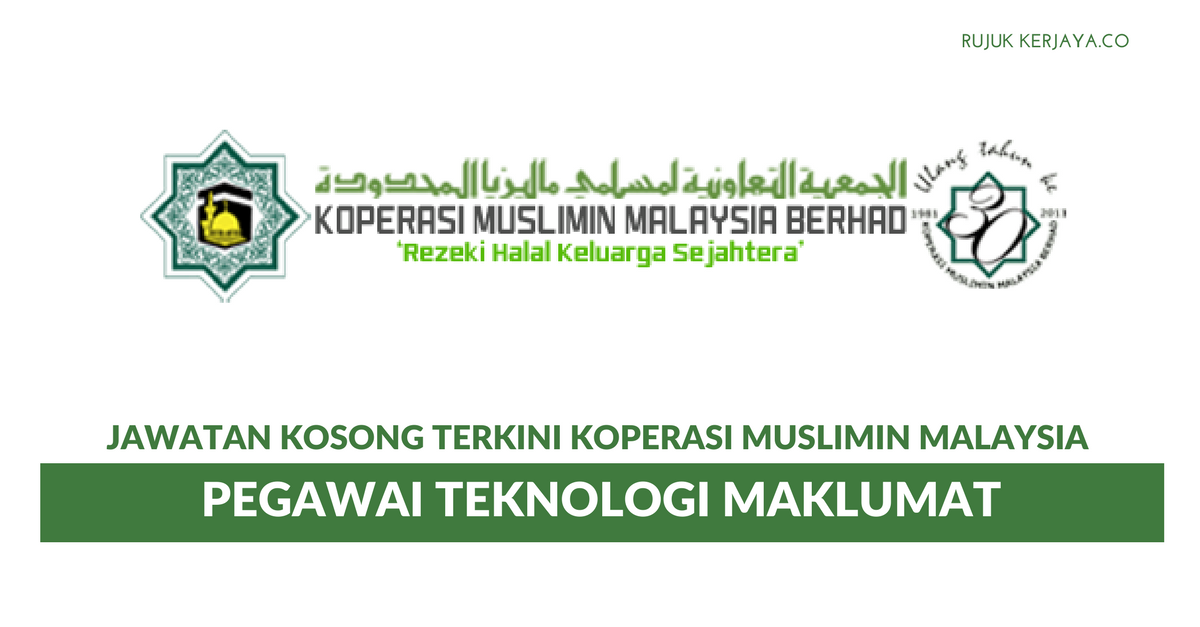 Koperasi Muslimin Malaysia ~ Pegawai Teknologi Maklumat