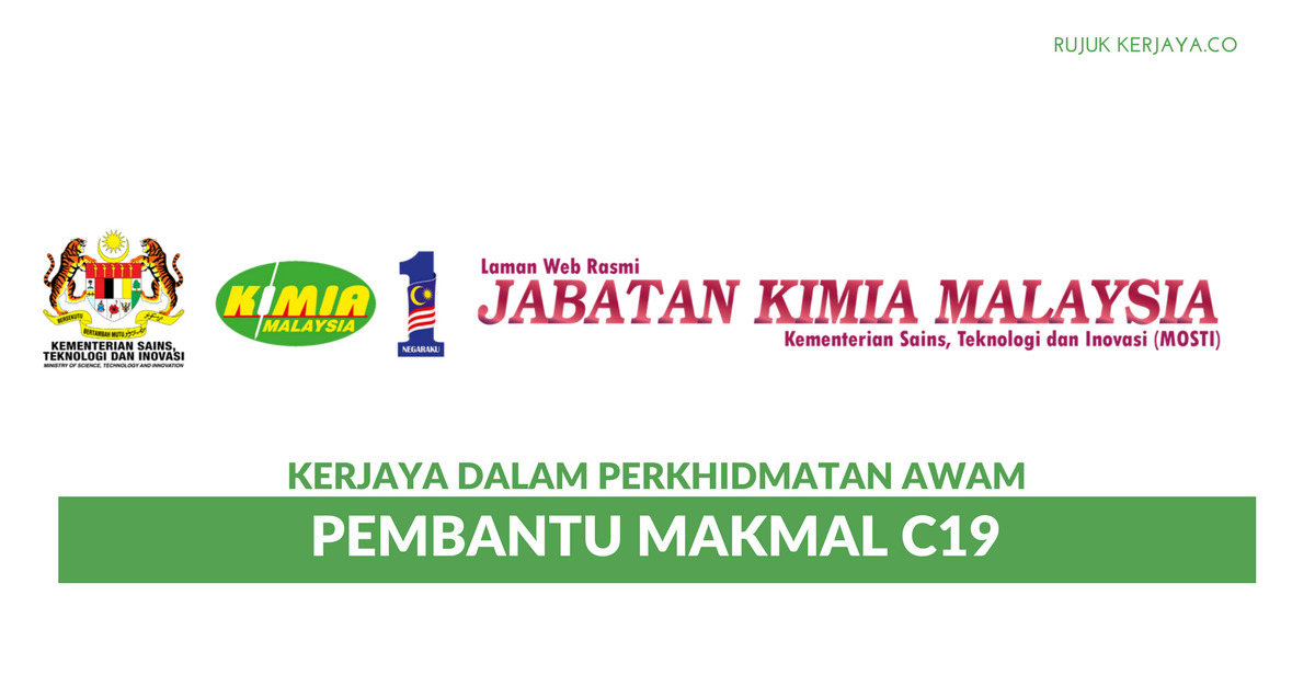 Pembantu Makmal C19 di Jabatan Kimia Malaysia