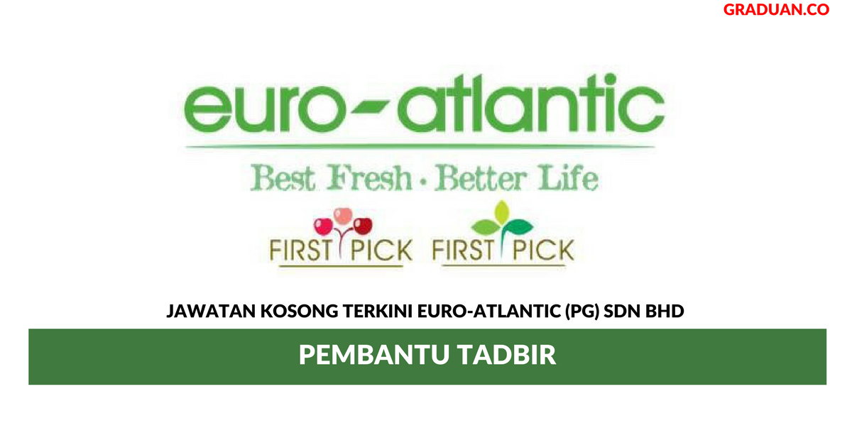 Permohonan Jawatan Kosong Terkini Euro-Atlantic (Pg) Sdn Bhd