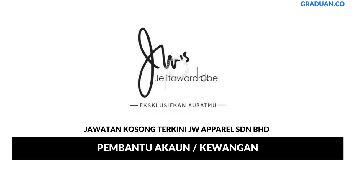 Permohonan Jawatan Kosong Terkini JW Apparel Sdn Bhd