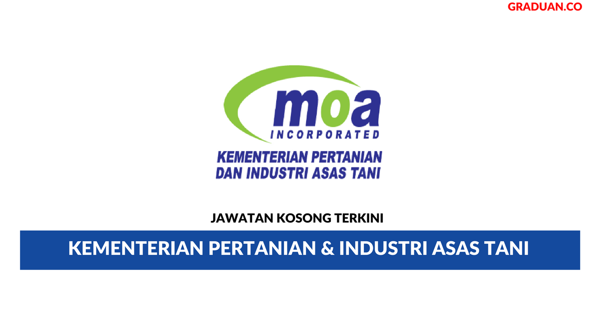 Permohonan Jawatan Kosong Terkini Kementerian Pertanian & Industri Asas Tani