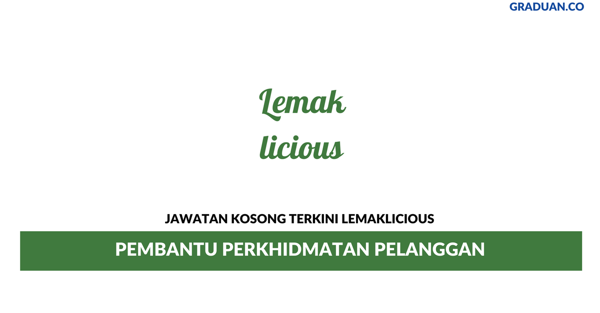 Permohonan Jawatan Kosong Terkini Lemaklicious