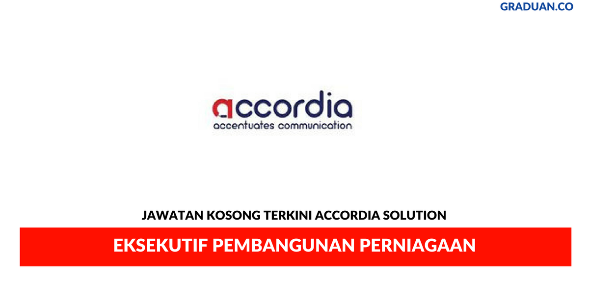 Permohonan Jawatan Kosong Terkini Accordia Solution