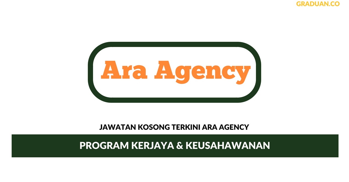 Permohonan Jawatan Kosong Terkini Ara Agency