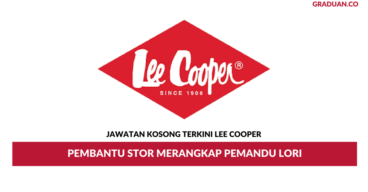 Permohonan Jawatan Kosong Terkini Lee Cooper