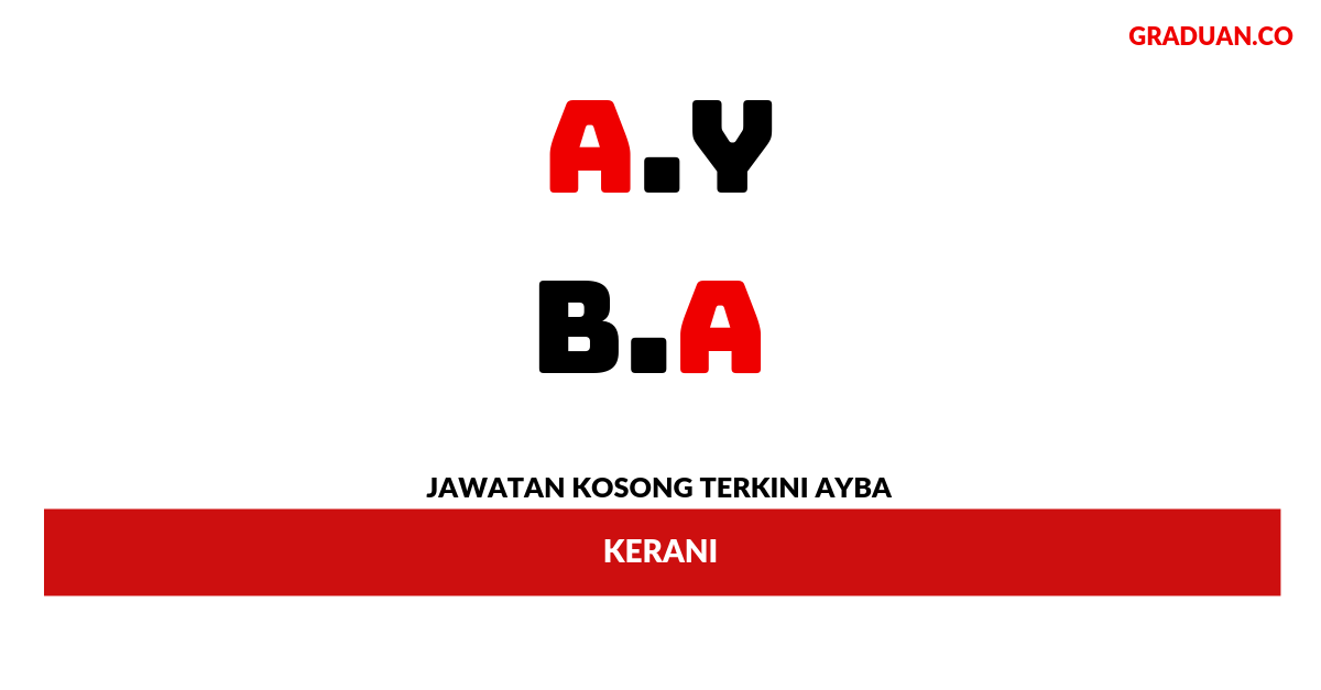 Permohonan Jawatan Kosong Terkini Ayba