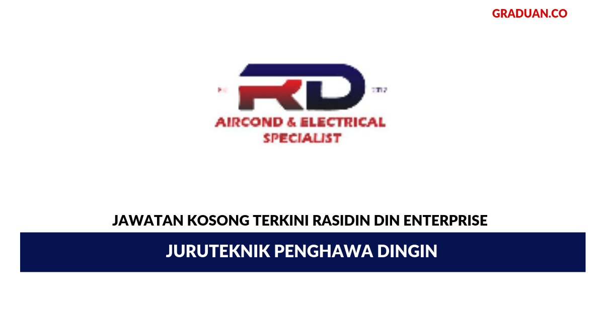 Permohonan Jawatan Kosong Terkini Rasidin Din Enterprise
