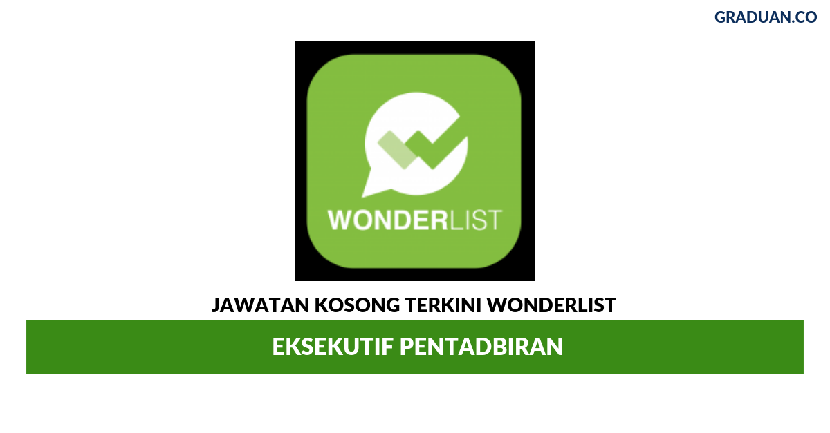 Permohonan Jawatan Kosong Terkini Wonderlist