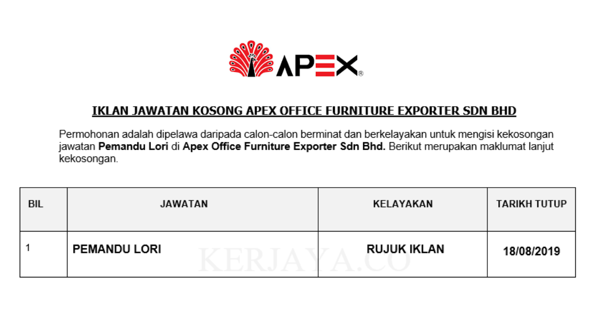 Apex Office Furniture Exporter Sdn Bhd