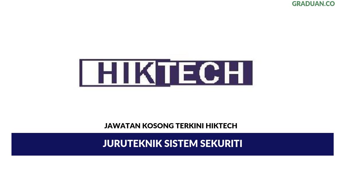 Permohonan Jawatan Kosong Terkini Hiktech