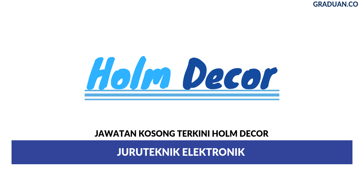 Permohonan Jawatan Kosong Terkini HolmSpa