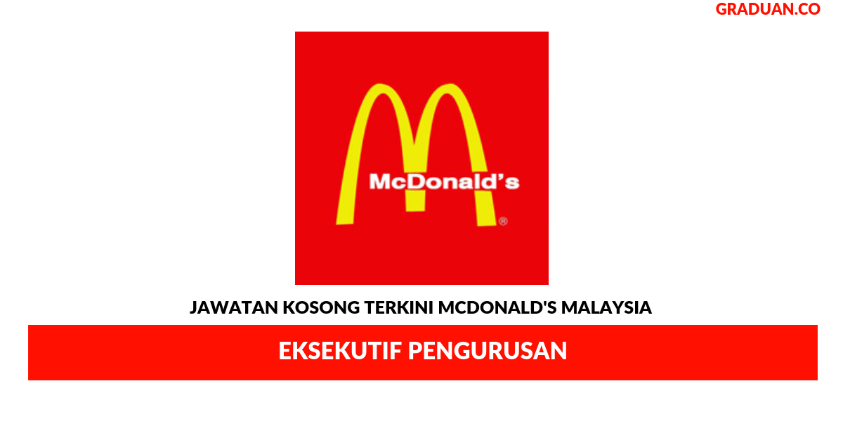 Permohonan Jawatan Kosong Terkini McDonald's Malaysia