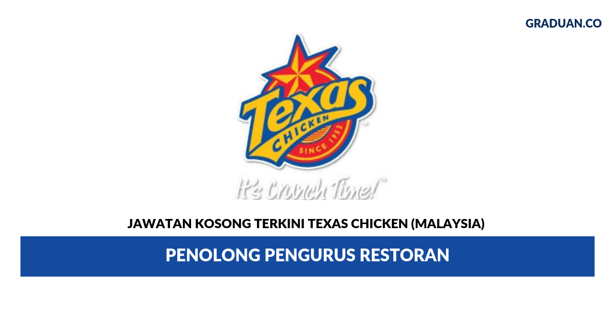 Permohonan Jawatan Kosong Terkini Texas Chicken (Malaysia)