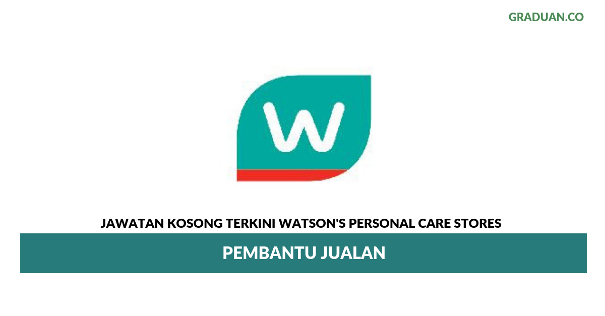 Permohonan Jawatan Kosong Terkini Watson's Personal Care Stores