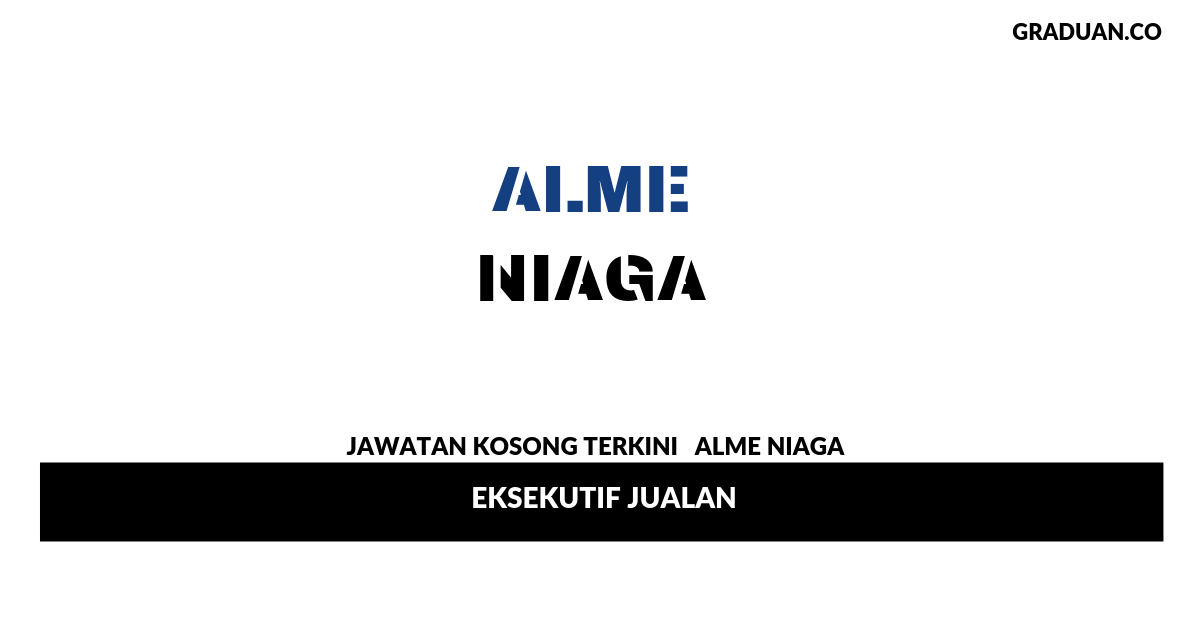 Permohonan Jawatan Kosong Terkini Alme Niaga