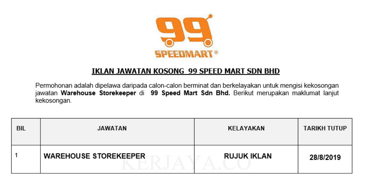 99 Speed Mart Sdn Bhd