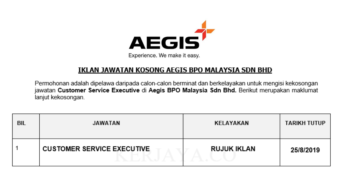 Aegis BPO Malaysia Sdn Bhd
