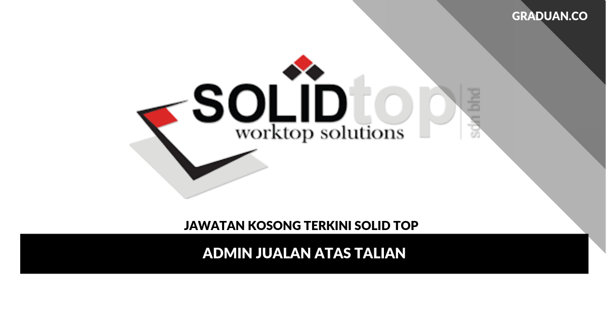 Permohonan Jawatan Kosong Solid Top _ Admin Jualan Atas Talian