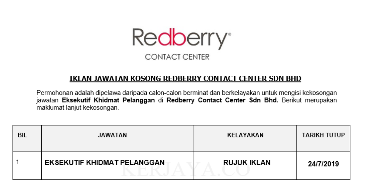 Redberry Contact Center Sdn Bhd