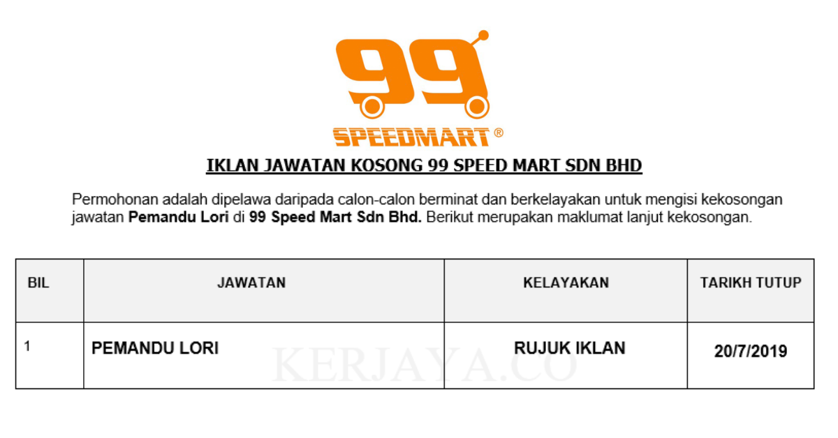 99 Speed Mart Sdn Bhd