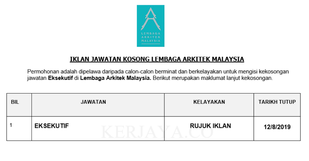 Lembaga Arkitek Malaysia (aka Board of Architects Malaysia)