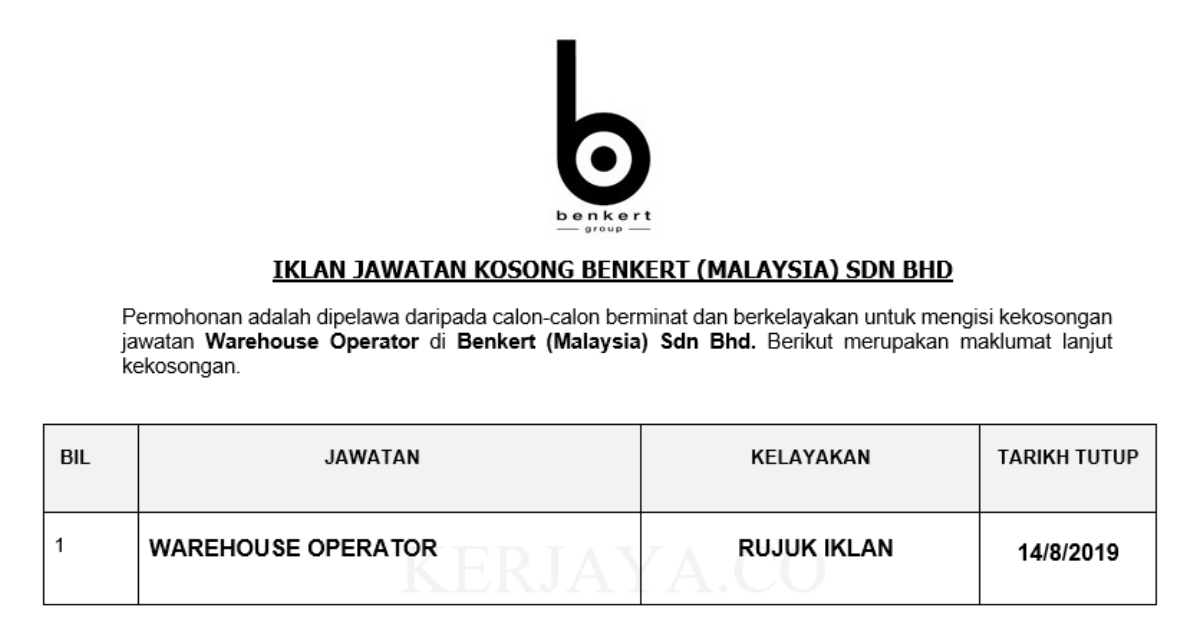 Benkert (Malaysia) Sdn Bhd