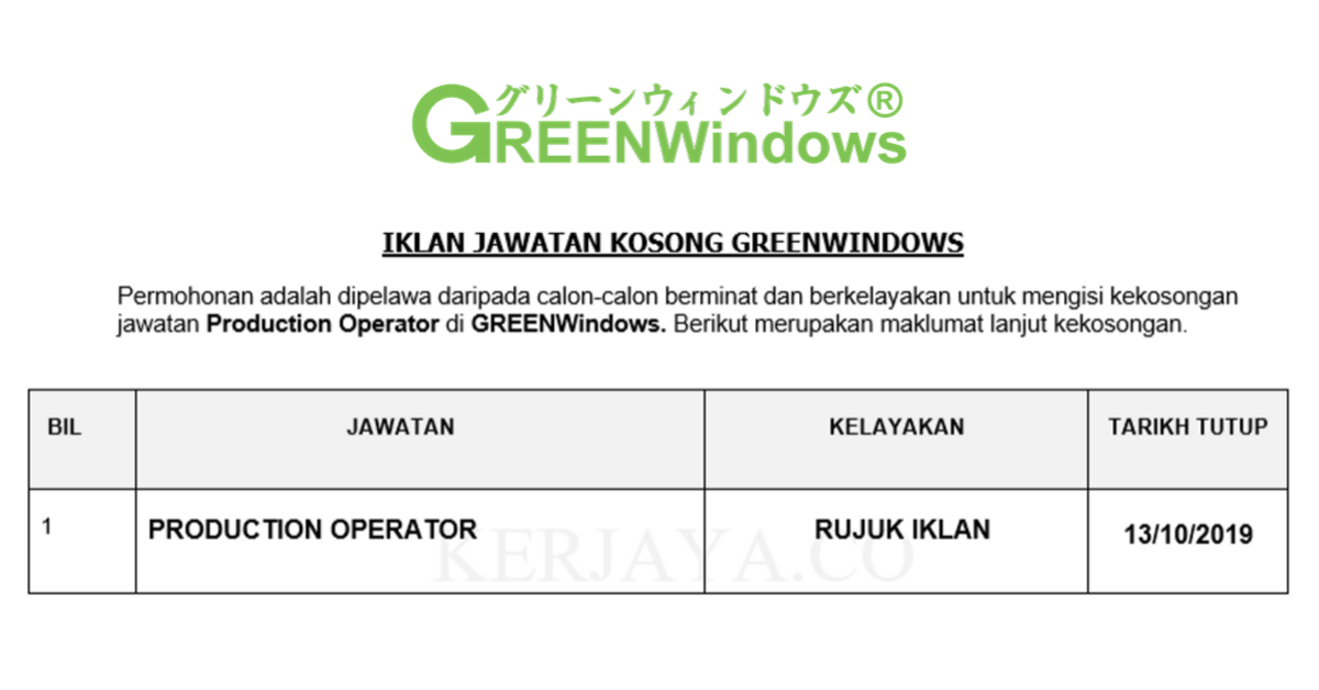 GREENWindows