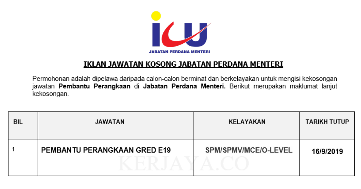 Jabatan Perdana Menteri
