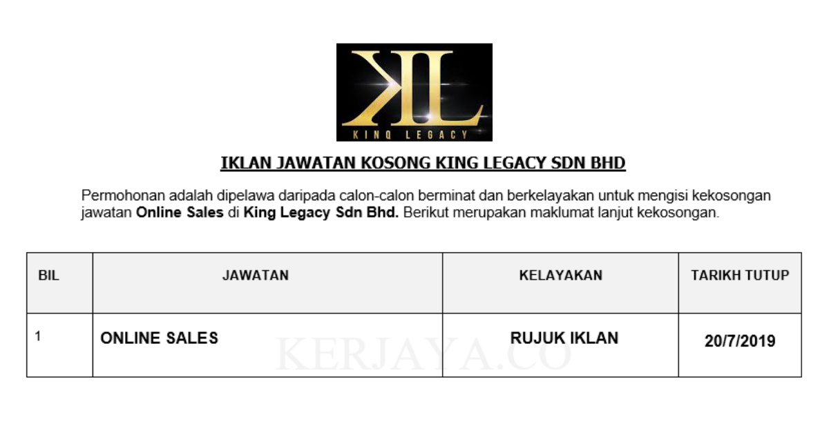 King Legacy Sdn Bhd