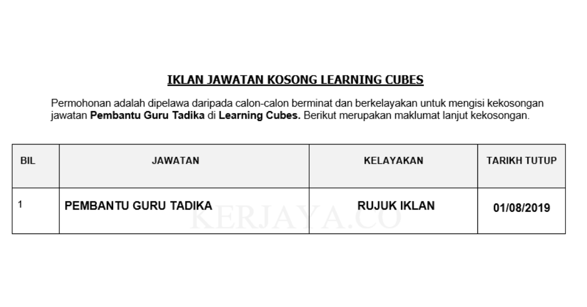Learning Cubes