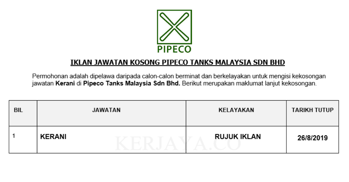Pipeco Tanks Malaysia Sdn Bhd