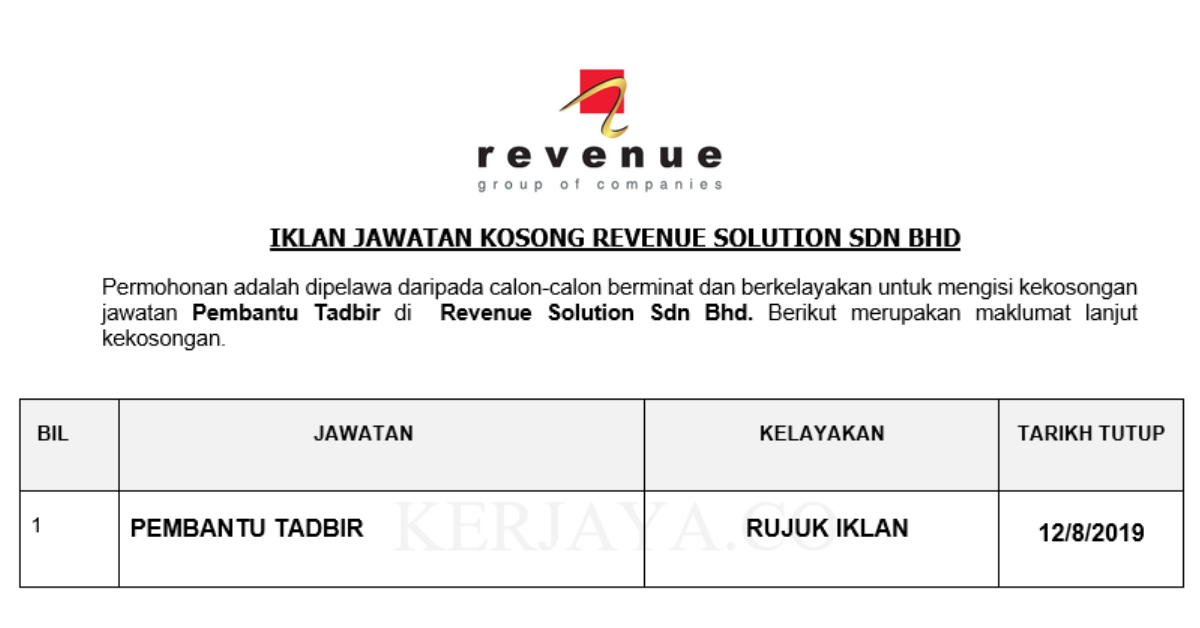 Revenue Solution Sdn Bhd