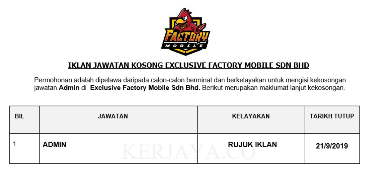 Exclusive Factory Mobile Sdn Bhd