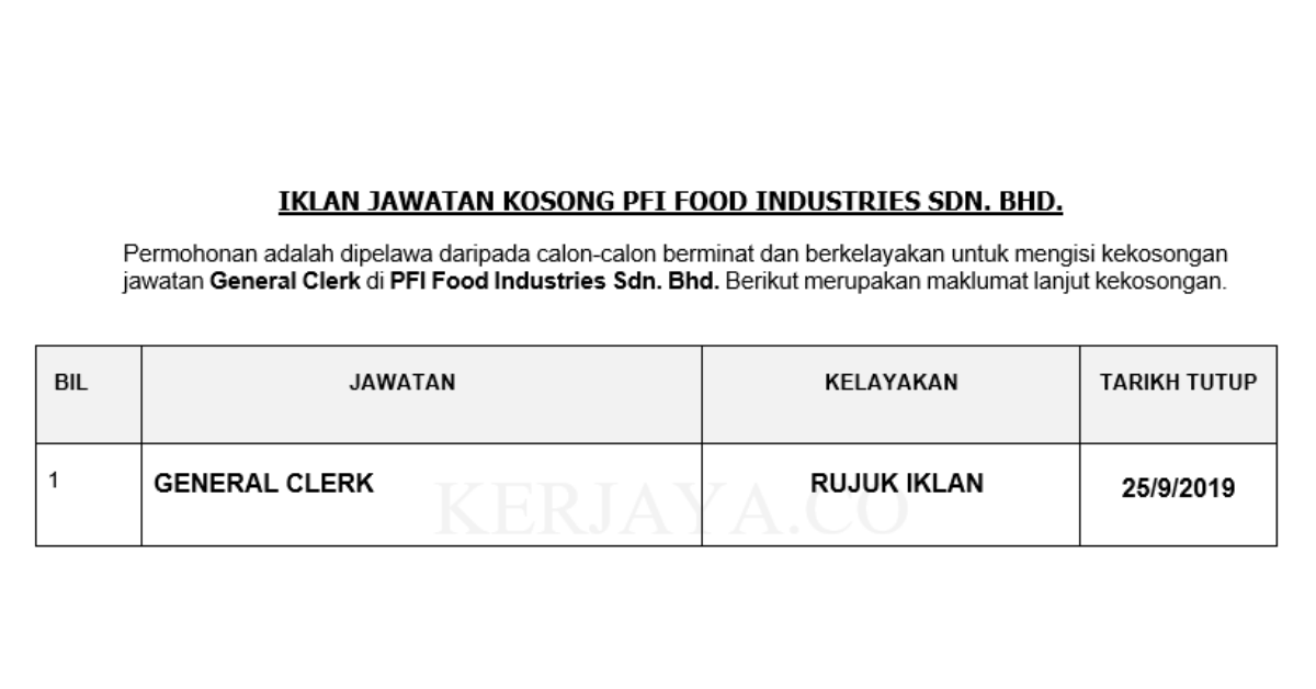 PFI Food Industries Sdn. Bhd.