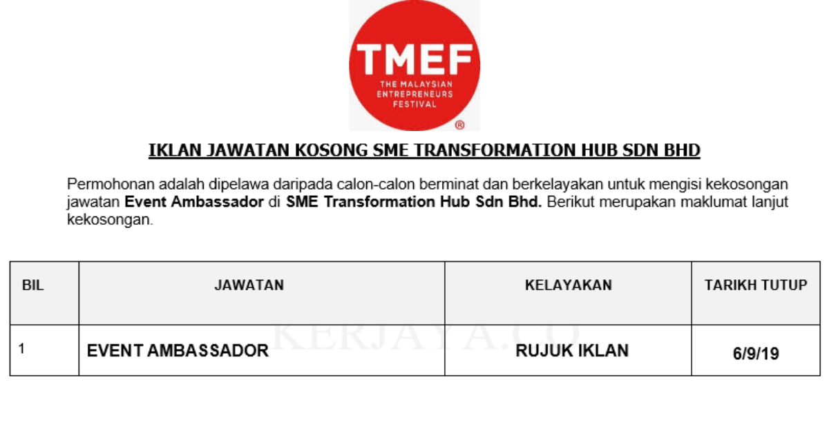 SME Transformation Hub Sdn Bhd _ Event Ambassador