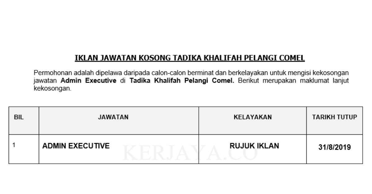 Tadika Khalifah Pelangi Comel