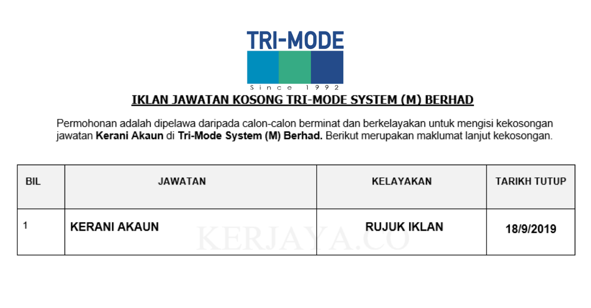 Tri-Mode System (M) Berhad