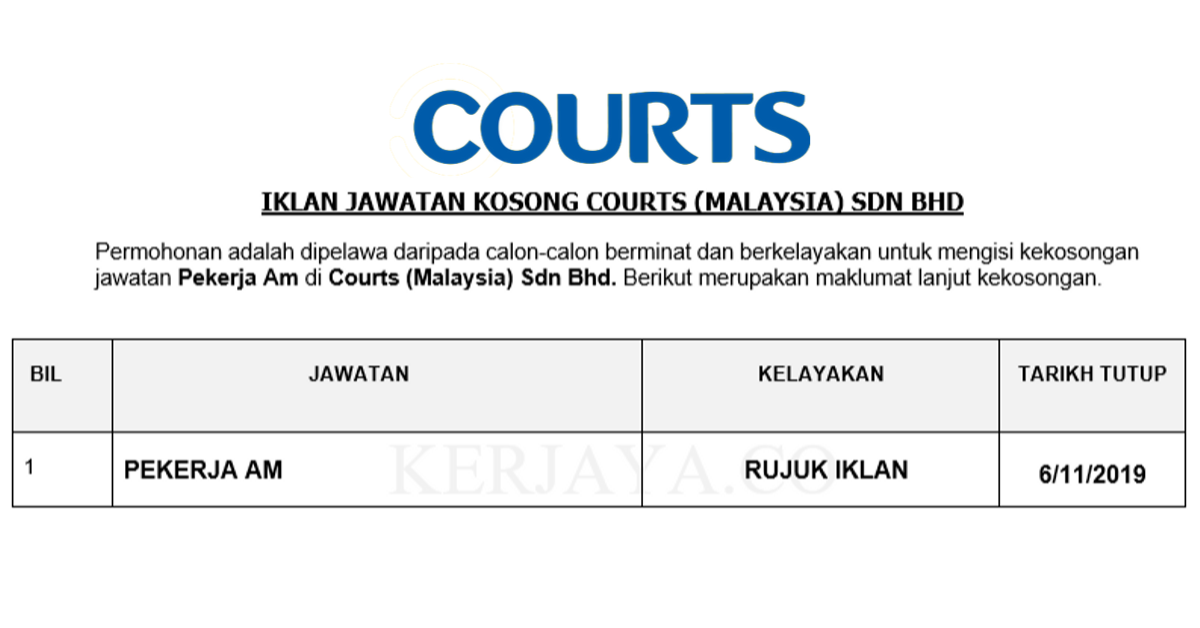 Courts (Malaysia) Sdn Bhd
