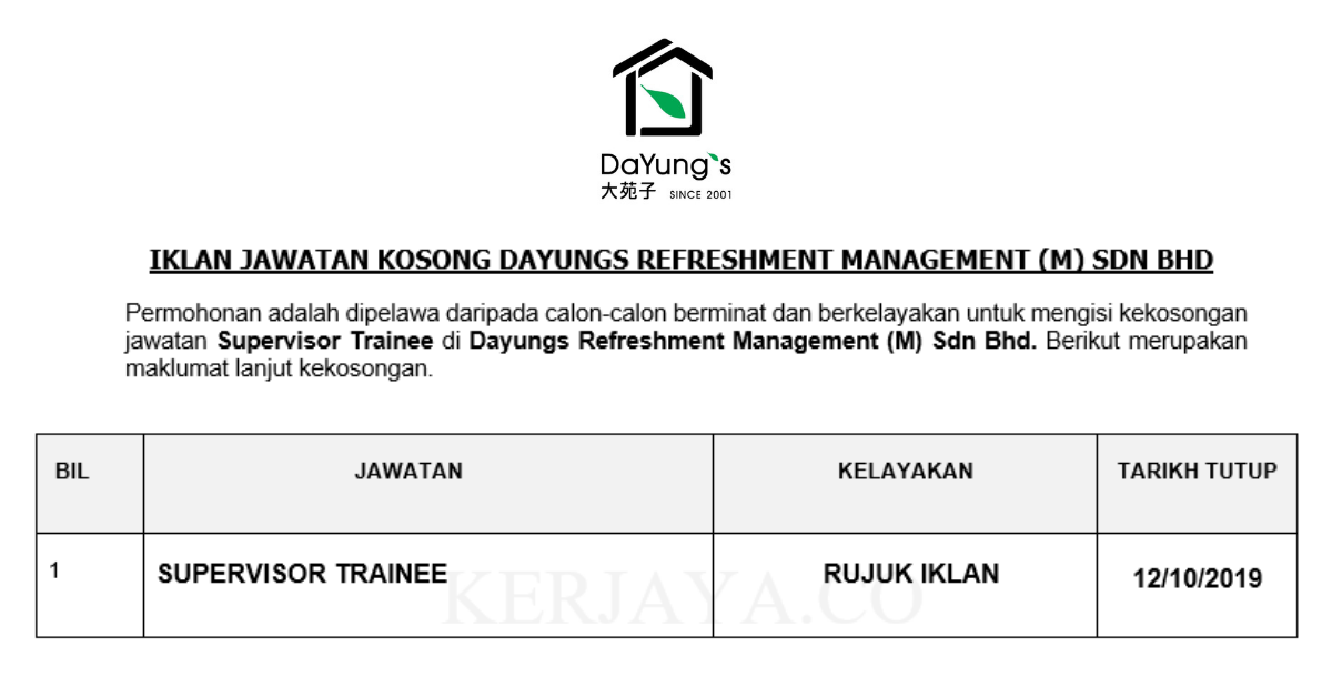 Dayungs Refreshment Management (M) Sdn Bhd