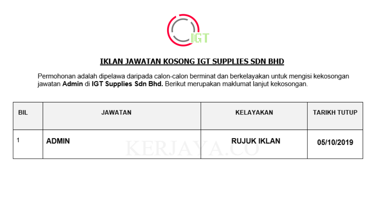 IGT Supplies Sdn Bhd