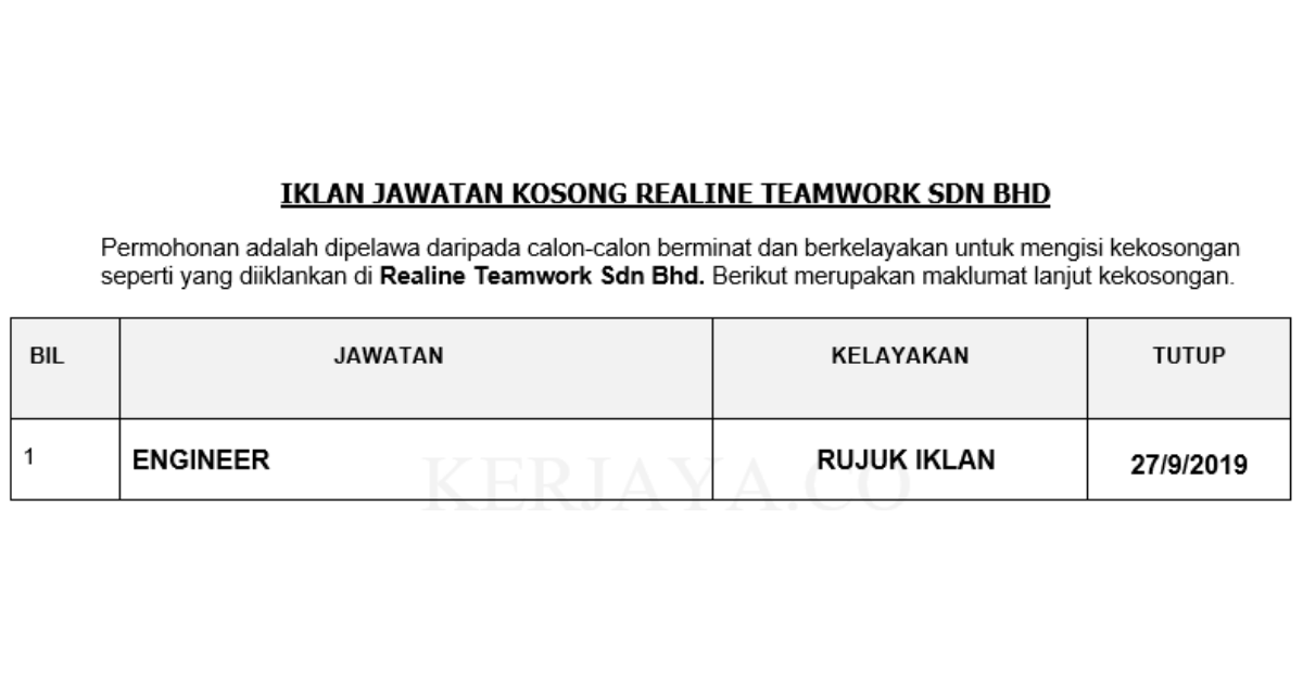 Realine Teamwork Sdn Bhd