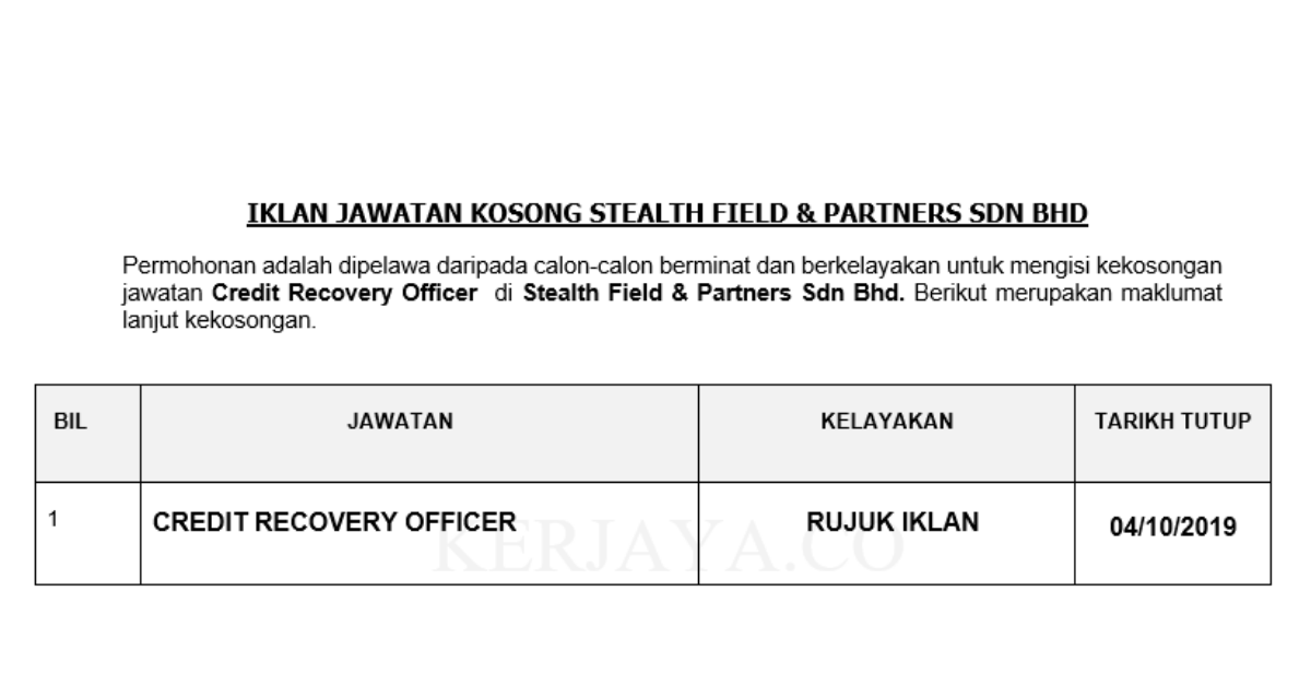 Stealth Field & Partners Sdn Bhd
