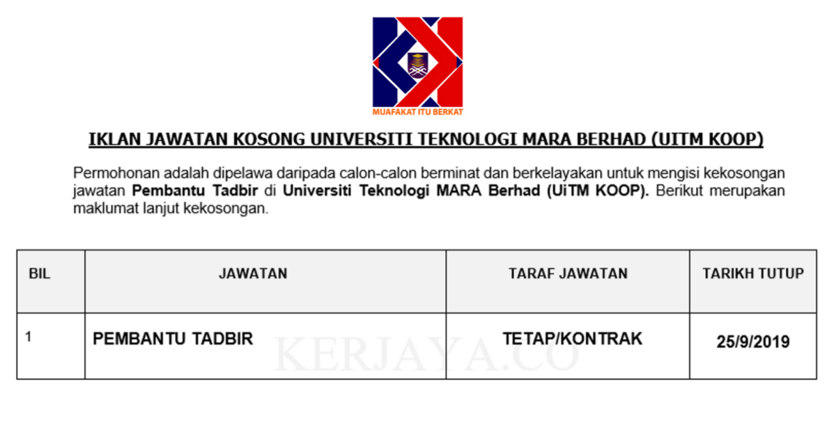 Universiti Teknologi MARA Berhad (UiTM KOOP)