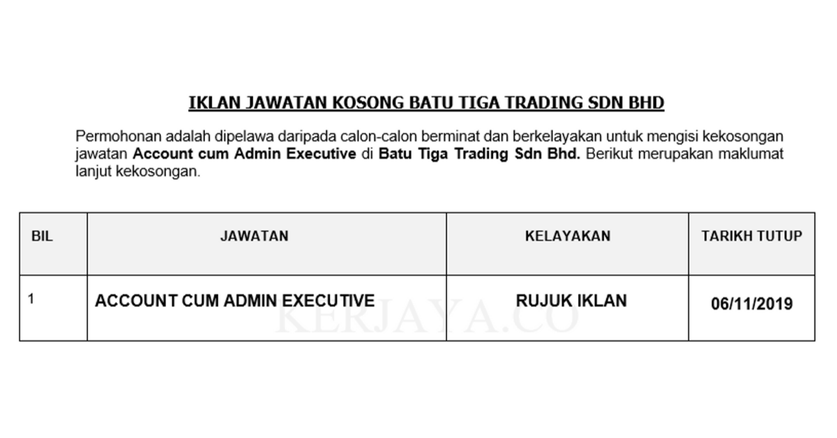 Batu Tiga Trading Sdn Bhd